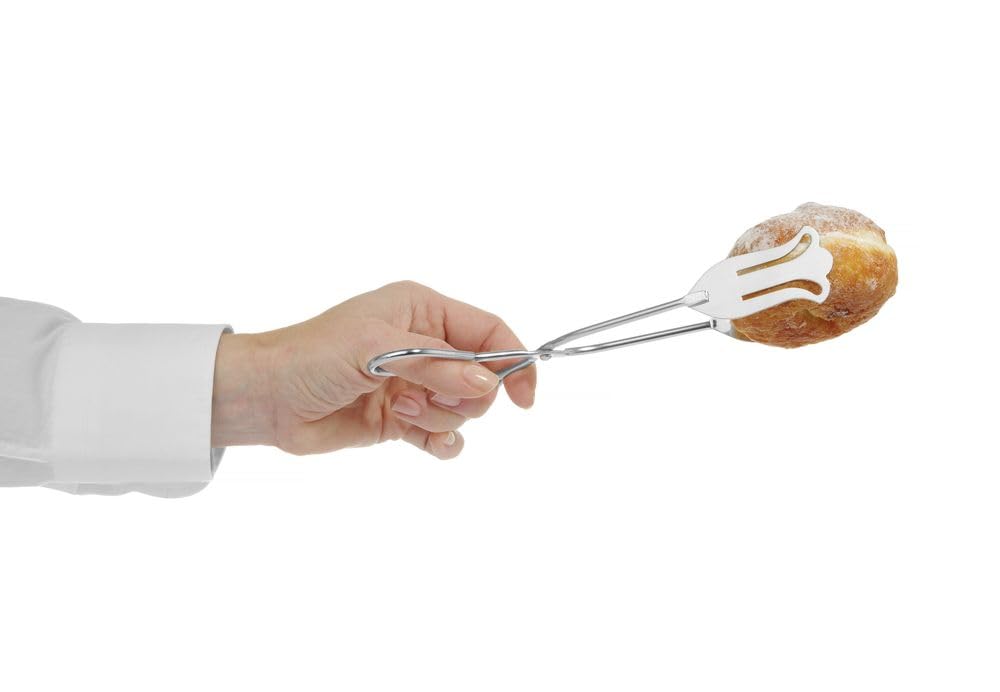 HENDI Pinzas de Repostería y Pastelería, para Servir Pasteles y Alimentos, Cocina, Buffet, Aptas para El Lavavajillas, 220 mm, Acero Inoxidable (Paquete de 10)