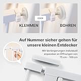 CHILDOO Treppenschutzgitter ohne Bohren GS-Zertifikat Türschutzgitter Türgitter Baby, Hunde, Kinder Kinderschutzgitter Tür Schutzgitter Treppe Absperrgitter Hund Treppengitter Kindergitter Babygitter