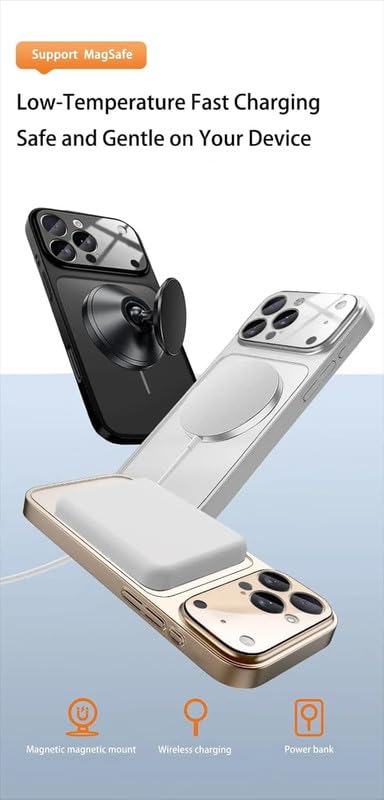 Image of Back Cover with Compatible Model Apple iPhone 14 Pro Max |Convertiable Back Cover with Camera Bump Protection Case (Silver)