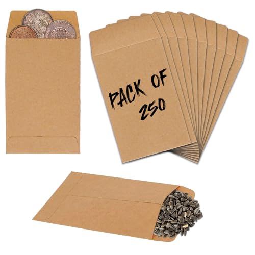Petites enveloppes kraft 5,7x8,9 cm lot de 250 sachets à graines et monnaie