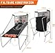 FANTASK 8 in 1 Basketballmaschine, elektrischer Basketballständer faltbar, Luftpumpe & 8 Spielmodi, Schießmaschine mit 4 Bällen, Arcade Basketball Kinderspiele, Grau