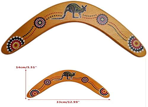 2Pcs Wood Boomerang Hand Crafted Flying Boomerang By Austalian National Aboriginal Design #TOP1