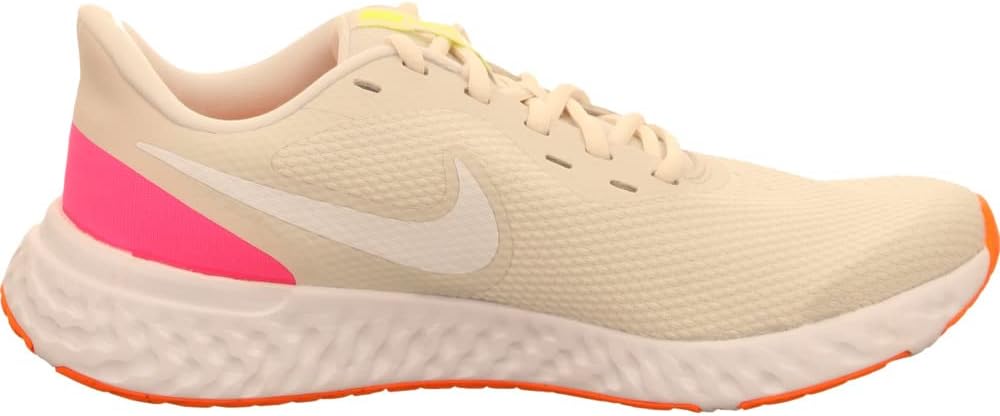 Nike Women's Revolution 5 Running Shoe 5.5 Platinum Tint/White-pink Blast-total Orange-lemon Venom