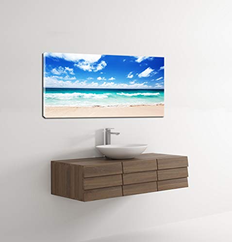 Xxmwallart Fc1475 Canvas Prints Wall Art Seychelles Beach Ocean Waves Nature Seascape Picture Paintings Artwork Prints Framed Ready To Hang For Home Office Bedroom Living Room Bathroom Kitchen Wall Decor #TOP1