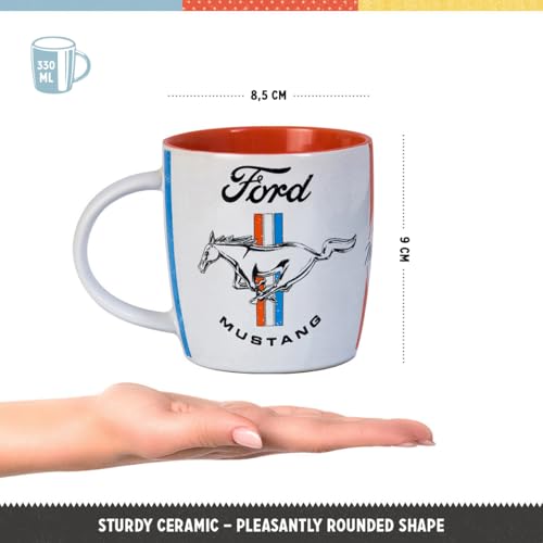 Nostalgic-Art 43065 Retro Coffee Mug Ford Mustang - Horse - Gift Idea for Car Accessories Fans, Large Ceramic Mug with Saying, Vintage Design