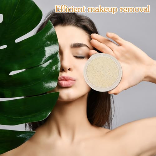 cobee 6 PCS Exfoliating Loofah Sponge Pad Scrubber, Natural Luffa Face Body Scrub Pad Cleaning Makeup Loofa Brush for Women Men Bath Spa Shower - Image 6