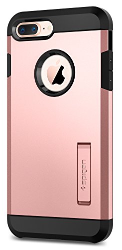 Image of Spigen Tough Armor Back Cover Case for iPhone 8 Plus | 7 Plus (TPU + Poly Carbonate | Rose Gold)