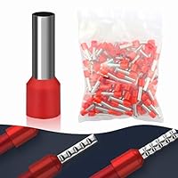 Aderendhülsen 10mm2 18mm Lang Isoliert-150 Stk Aderendhülsen Teilisoliert Rot Wiederverschließbar (10mm²x18mm)