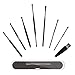 8PCS Innovative Spring Ear Pick Earwax Removal Kit,Matte Black Ear Cleansing Tool Set, Ear Curette Ear Wax Remover Tool with Cleaning Brush and Storage Box