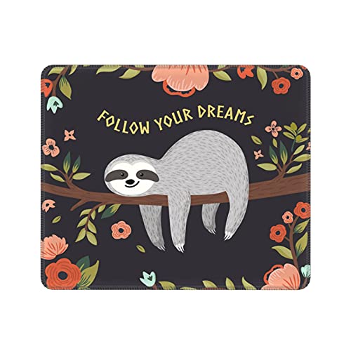 Zwifitt, Alfombrilla para ratón divertida de Bradipo de 22 x 18 cm con base de goma antideslizante Cover