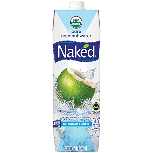 Naked Juice 100% Organic Pure Coconut Water, USDA Organic Certified, Non-GMO Project Verified, 33.8 Fl. Oz (pack of 6)