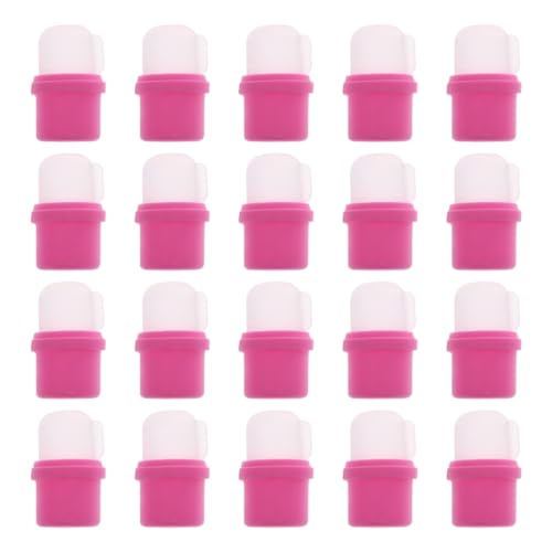 Garneck Fundas Profesionales para Removedor de Uñas 20 Piezas Color Rosa Accesorio Portátil y Práctico para Manicura y Remojo de Uñas Casa y Salón