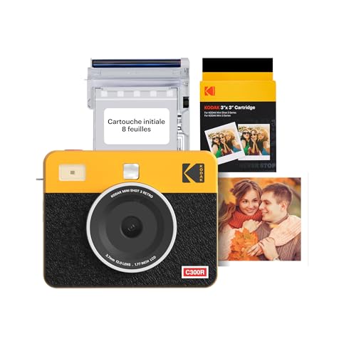 KODAK Mini Shot 3 Retro 4Pass 2-in-1 Appareil Photo Instantané et Imprimante Photo Portable...