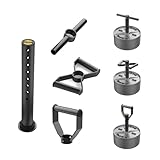 RISINGFIT Adjustable kettlebell Handle, Heavy Duty Kettlebell Handle for Plates, Loading Pin with D-bar, Double D-bar and T-bar for Olympic Weight Plates, Hold Up 200lbs. (Extra D-bar)