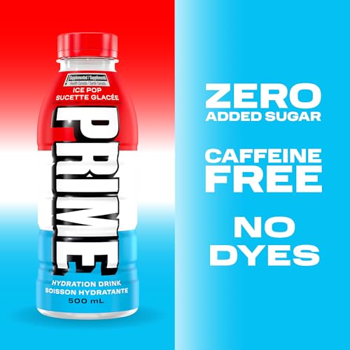 Image of Prime Ice Pop Hydration Drink, 16.9 fl oz ℮ 500 ml, 12 Pack