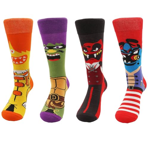 GNC-X 4 Pares Calcetines Hombre Divertidos Algodón, Regalos