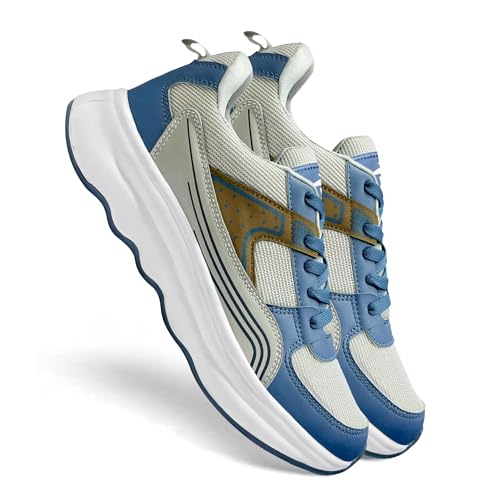 Image of BRUTON Jogex-614 Men's Running Shoes | Lightweight Sports Shoes for Men | Comfortable Walking Jogging Gym Shoes | Breathable Lace-Up Training Footwear