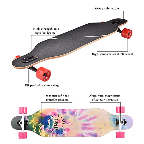 Planche de skate pro complète rigide avec plateau concave double Waves