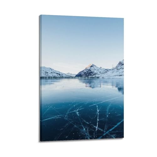 Poster paysage lac glacé pour apaiser l'ambiance de votre chambre