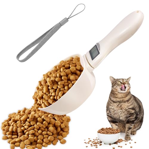 mizikuu Balance Cuillère Numérique, 800g Pelle à Mesurer pour Aliments LCD Cuillère Mesure Électronique Cuisine Doseuse pour Aliments de Chiens Chats,...