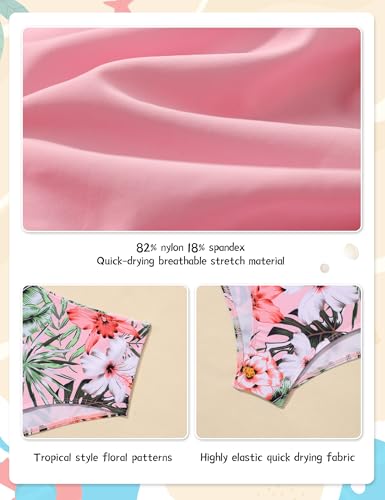 Image of Girls Tankini Swimsuit 2 Piece Tiered Ruffle Bathing Suit Teen Girl Swimsuit 6-14Y