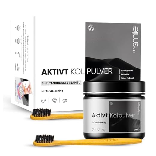 Aktivt Kolbaserad Tandblekningskit - 2x Bambu Tandborsten + Aktivt Kolpulver för Tandblekning, Naturlig Fläckborttagningsmedel, Fri från Fluor, Naturlig Formel för Tandvård & Munhygien Med Pepparmynta