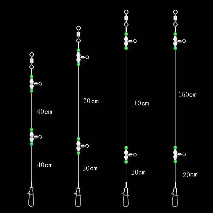 Set de 5 líderes de pesca con brillo nocturno miniatura 2