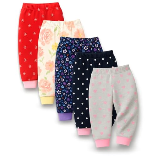 Image of EIO Unisex Cotton Pajama Pants for Boys & Girls Combo Pack | Kids & Baby Soft Sleepwear Pyjamas Combo Pack | Toddler Breathable Nightwear Bottoms