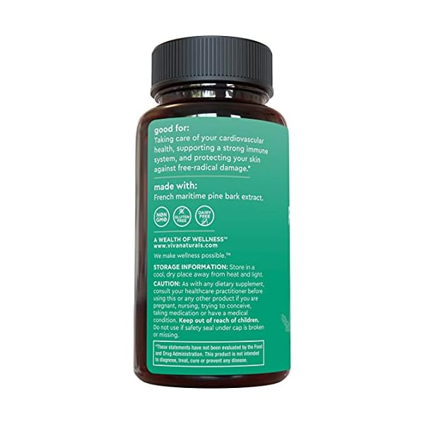 Pycnogenol-100mg-from-French-Maritime-Pine-Bark-Extract-Healthy-Blood-Circulation-Supplements-Powerful-Antioxidant-Protection-Joint-Support-and-Immune-Support-60-Veggie-Capsules Pycnogenol 100mg from French Maritime Pine Bark Extract Capsules - Healthy Blood Circulation Supplements, Antioxidant Protection, Joint Support and Immune Support - 60 Pycnogenol Supplements