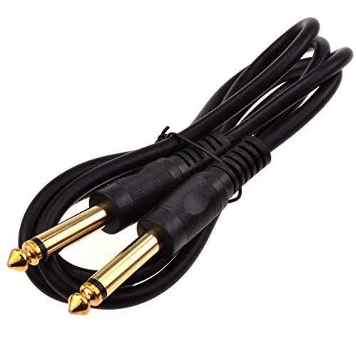 kenable 6.35mm 1/4inch Mono Jack Plug Guitar/Instrument/Patch Cable Gold 1m [1 metres]