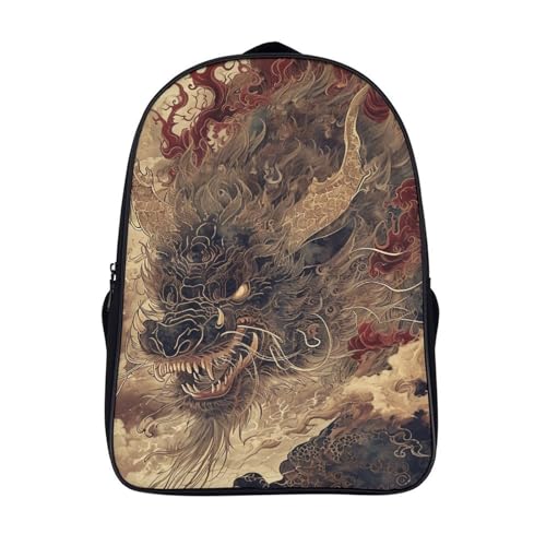 Sac à dos dragon imprimé 3D cartable étudiant imperméable pour garçon et fille