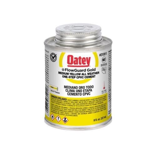 Image of Replacement for Compatible with Oatey FlowGuard Gold Yellow All Weather Cement for CPVC 8 oz