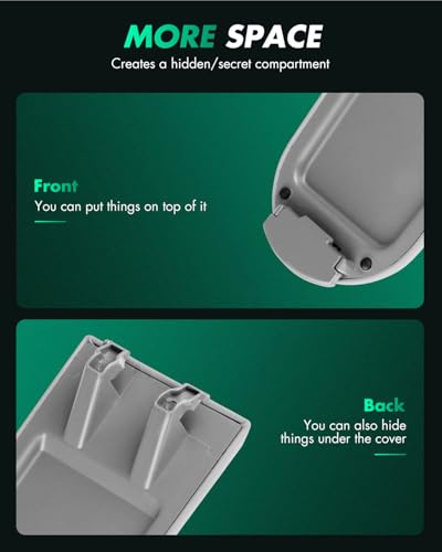 image for SCITOO Auto Grey Armrest Center Console Lid Skin Cover with Base Repla