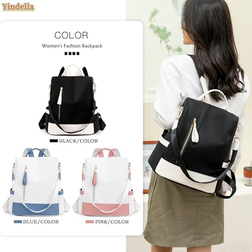 Image of Yindella Stylish Backpack with Artistic Embossed Design, Spacious Multi-Compartment, Adjustable Straps, and Premium Pu Leather Material - Ideal for Women & Teens (Black)