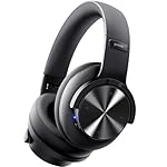 Picun B8 Bluetooth Headphones, 120H Playtime Headphone Wireless Bluetooth with 3 EQ Modes, Low Latency, Hands-Free Calls, Over Ear Headphones for Travel Home Office Cellphone PC Black