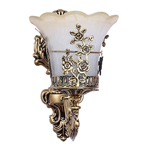 Image of WHITERAY Metal Black Antique Designer Imported Wall Light Wall Lamp for Bedroom, Living Room,Kitchen, Bars, Malls, Besides The Bed, Balcony Home Decoration (1110 Antique (with Bulb))