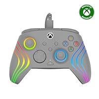 Turtle Beach Afterglow Wave Wired RGB Gaming Controller - Licensed for Xbox Series X|S, Xbox One & Windows PCs - Mappable Buttons, Hall-Effect Hair Triggers, Companion App - Grey
