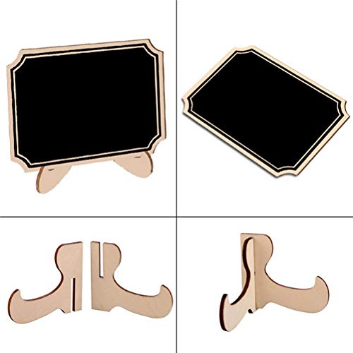 Image of CVANU Chalkboard Stand Wooden Place Card Name Blackboard Table Number Price (MDF Chalkboard 15 Pc 2)