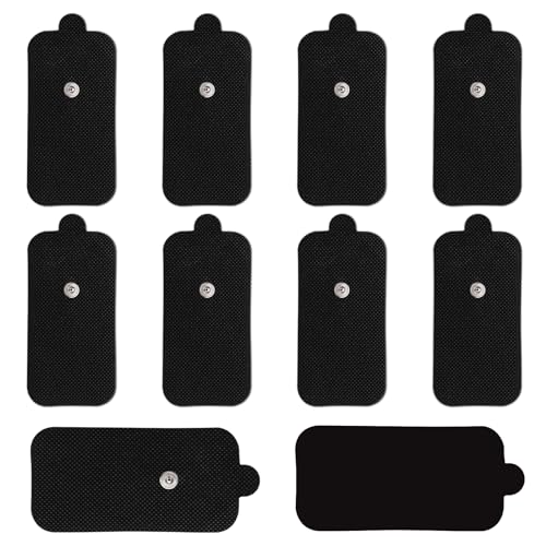 Lanieney 10 Pack Large TENS Unit Electrodes Pads, Upgraded Self-Adhesive Latex-Free Non-Irritating Electrode Patches with Standard 3.5mm Snap-on Connector, Compatible with Belifu, Brilnurse TENS