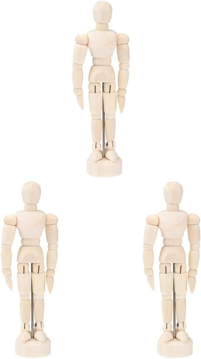 YARNOW 9 Pcs Mannequin Hand Sketching Mannequin Hand Mannequin Drawing Articulated Mannequin Posable Mannequin Sketching Model Figure Manikin Figure Manikin Body Whole Body Doll Wooden