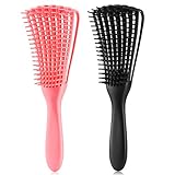 Detangling Brush for Afro America/African Hair Textured 3a to 4c Kinky Wavy/Curly/Coily/Wet/Dry/Oil/