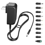 36V 1A 0.5A Power Cord Supply with 10 Interchangeable Jacks Charger AC DC in Adapter 0.9A 0.8A 0.7A 0.5A 0.4A 0.3A 0.1A 1000mA 800mA 700mA 500mA 200mA 100mA Perfeidy