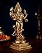 Mridaya Divine Kala Bhairava Statue with Dog – 30 cm Golden Brass Finish Kaal Bhairav Idol for Protection