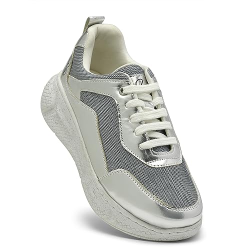 Image of SOLETHREADS Glam Casual Sneaker Lightweight Cushioned Lace-up Shoes for Women