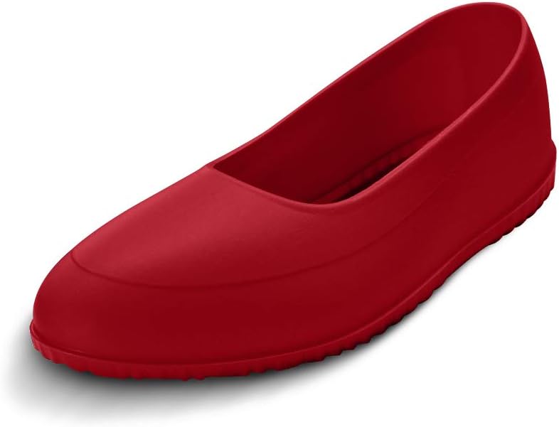 Azzezo Premium Unisex Galoshes - Stretchable Silicone Overshoes - 100% Waterproof - Flexible & Lightweight - Easy To Put On & Off - Free Waterproof Storage Bag - Classic Black, Navy Blue & Red