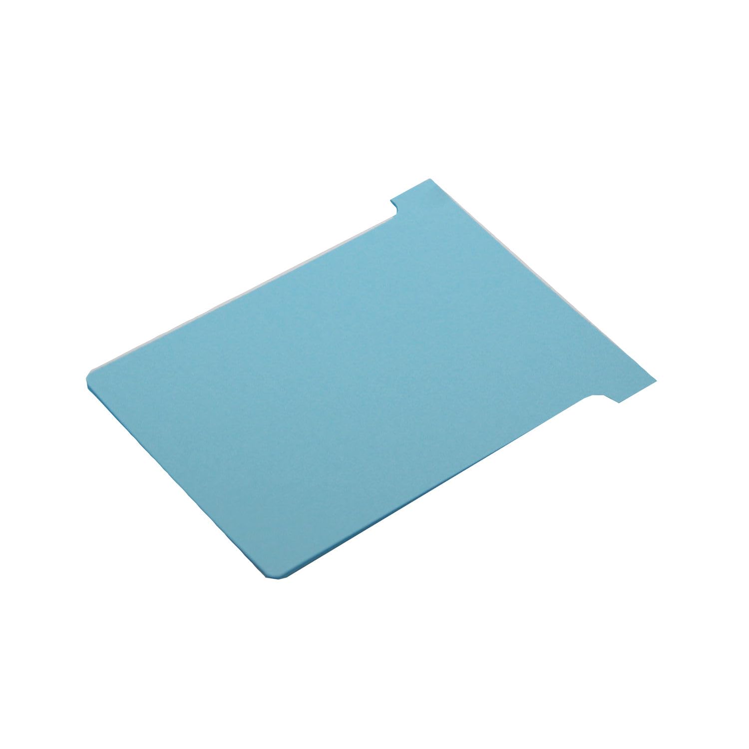 T-Card Pack of 100 Index Cards for Planning Boards, Durable Plastic T-Cards for Scheduling, Office & Project Management Use (Blue, Size 2 48x85mm, Millimeters)