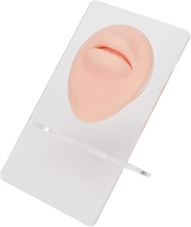 Silicone Lips Model for Suture Practice and Teaching Instructions, Makeup Training Lips, Soft and Flexible Silicone Mouth Model, Light Skin Color for Practice Lip Surgery