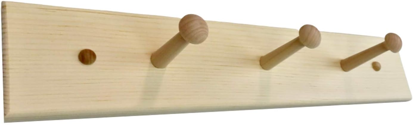 18" Unfinished Shaker Peg Rack