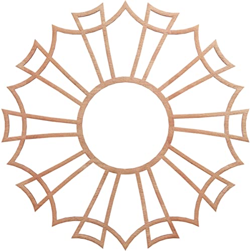 Image of Ekena Millwork 22 inchOD x 7 3 /4 inchID x 3 /8 inchT Augustus Wood Fretwork Pierced Ceiling Medallion, Cherry