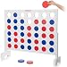GoSports Giant Wooden 4 in a Row Game - 3 foot Width - With Coins, Portable Case and Rules